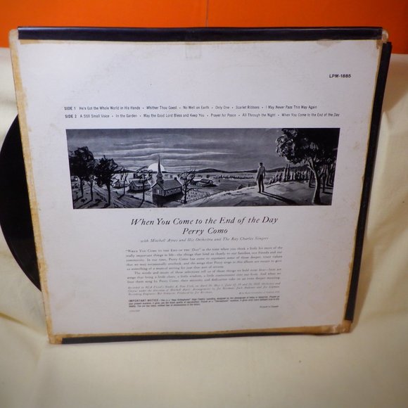 ~~~ PERRY COMO ~~~ When You Come to the End of the Day (1958) - Picture 2 of 2